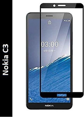 VISHZONE Edge To Edge Tempered Glass for Nokia C3(Pack of 1)