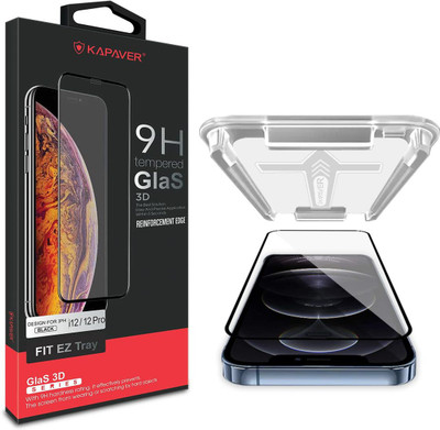 Kapaver Edge To Edge Tempered Glass for Apple iPhone 12 / Apple iPhone 12 Pro(Pack of 1)