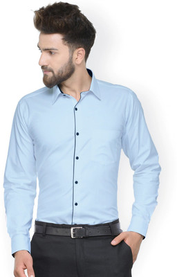 Gujju lifestyle Men Solid Formal Light Blue Shirt