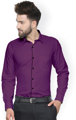 Gujju lifestyle Men Solid Formal Purple Shirt
