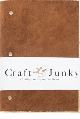 CRAFT JUNKY Leather A5 Diary Unruled 204 Pages(Brown)
