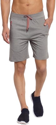 SPORTO Solid Men Grey Bermuda Shorts