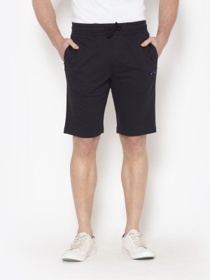 Flawless Solid Men Black Regular Shorts