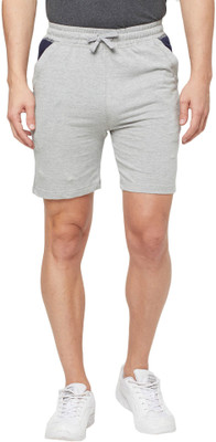 SPORTO Solid Men Grey Bermuda Shorts