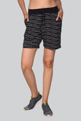 INFINIA Printed Women Dark Blue Casual Shorts