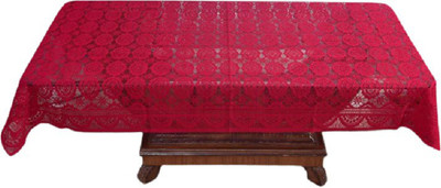 BONA SORT Floral, Self Design 4 Seater Table Cover(Maroon, Cotton)