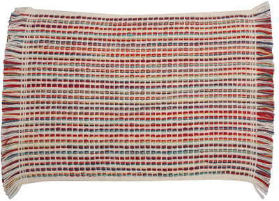 PRAKARTIK Rectangular Pack of 4 Table Placemat(Multicolor, Cotton)