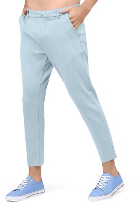 GOHILS Regular Fit Men Light Blue Trousers