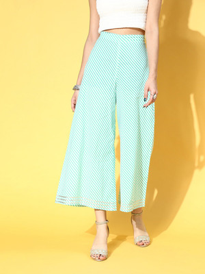 Shae by SASSAFRAS Relaxed Women Green Trousers