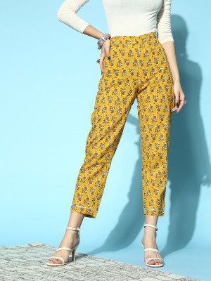 Shae by SASSAFRAS Tapered Women Yellow Trousers