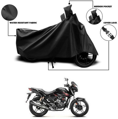 KEDIT Two Wheeler Cover for Hero(CBZ Extreme, Black)