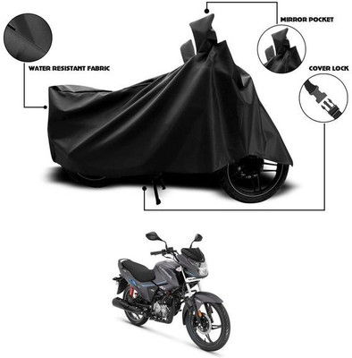 KEDIT Waterproof Two Wheeler Cover for Hero(Glamour i3s, Black)