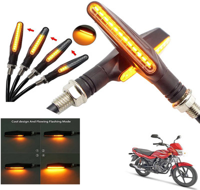 Generox Front, Rear LED Indicator Light for Bajaj Platina 100 DTS-i(Amber)