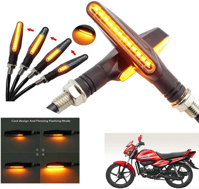 Generox Front, Rear LED Indicator Light for Hero Splendor NXG(Amber)