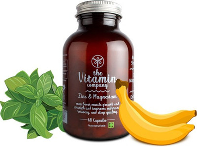 The Vitamin Company Zinc & Magnesium with Vitamin B6 | Boost Muscle Growth & Strength(60 Capsules)