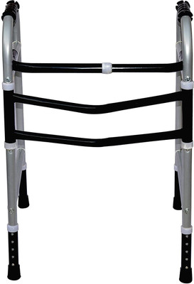 kv enterprises Portable Light Weight Height Adjustabl Foldable Walker for Old Age People Walking Stick