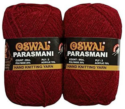 JEFFY Oswal parasmani Wool Hand Knitting Soft Fingering 300 Gram Shade no-19