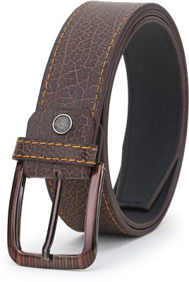 Benzene Men Casual, Formal, Evening, Party Brown Artificial Leather Belt