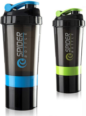 TRUE INDIAN 500 ml Plastic Shaker(Pack of 2, Blue)