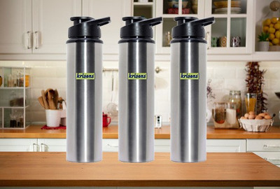 KRISONS 1000 ml Steel Sipper(Pack of 3, Silver)