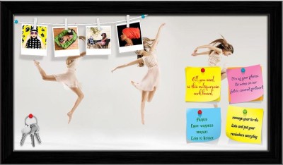 Artzfolio Young Ballet Dancer Notice Pinup Vision Board Black Frame 21.6x12inch (55x30cms) Cork Bulletin Board(Multicolor 21.6 x 12 inch (55 x 30 cms))