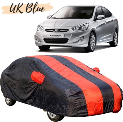 UK Blue Car Cover For Hyundai Accent (With Mirror Pockets)(Red, For 2004, 2005, 2006, 2007, 2008, 2009, 2010 Models)