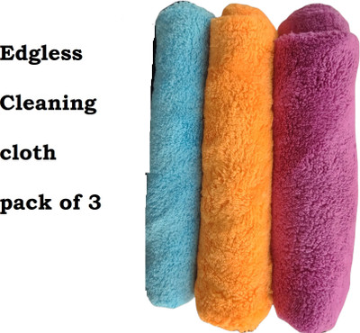 SOMUDEE Size40x60 cm Vehicle washing cloth MultiColor Sheet(3) Wet and Dry Microfiber Cleaning Cloth(3 Units)