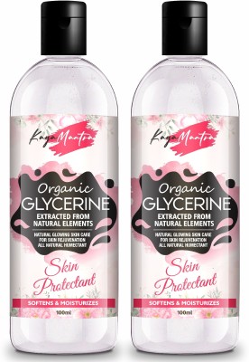 KayaMantra Pure and Unscented Liquid Glycerine for Soft and Moisturize Skin - Pack of 2 Face Wash(200 ml)