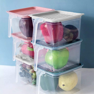 D K CREATION Polypropylene Fridge Container  - 1 L(Pack of 6, Multicolor)