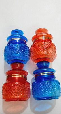 NISHTHA CREATION Plastic Pickle Jar  - 400 ml(Pack of 4, Multicolor)