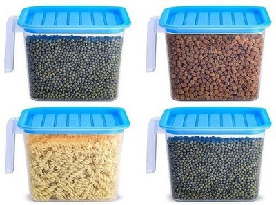 D K CREATION Polypropylene Fridge Container  - 1 L(Pack of 6, Multicolor)