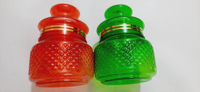 NISHTHA CREATION Plastic Honey Jar  - 400 ml(Pack of 2, Multicolor)
