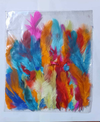 Urvi Creations Pack of 200 Decorative Feathers(2-4 inch Synthetic Material)