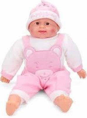 teezy Baby Musical, Laughing Boy Doll for Baby Boy & Girl, Children, Kids (pink,white)  - 12 inch(Multicolor)