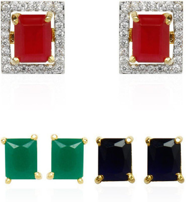 YouBella 6 in 1 Interchangeable Cubic Zirconia Alloy Stud Earring