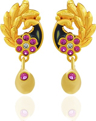 Gift Nest Traditional Gold Plated Minakar Peacock Earring for Women Brass Drops & Danglers