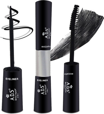 ads 2IN1 Longer Waterproof with Fiber Eyeliner/Mascara 20 ml(A1627)