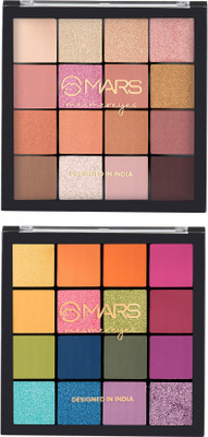 MARS 36 Shade Ultra Pigmented Velvety Eyeshadow Palette 41.6 g(Shade-02+03)