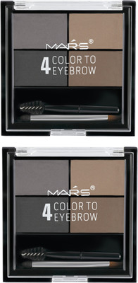 MARS 8 Colour To Eyebrow Enhancer Powder Cake Palette Pack of 2 16 g(Eyebrow Kit-1)