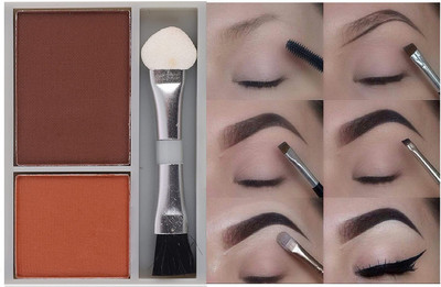 YAWI new long wear water proof best eye make up look eye brow powder 3.6 g(brown)