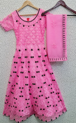 Julee Net/Lace Embroidered Gown/Anarkali Kurta & Bottom Material