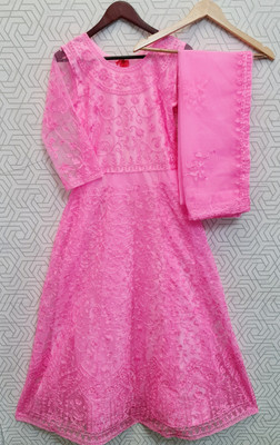 Julee Net/Lace Embroidered Gown/Anarkali Kurta & Bottom Material