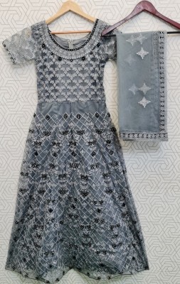 Aika Net/Lace Embroidered Gown/Anarkali Kurta & Bottom Material