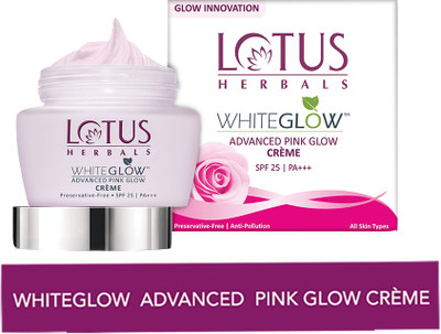 LOTUS HERBALS WhiteGlow Advanced Pink Glow Crme SPF 25 | PA+++(35 g)