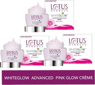 LOTUS Herbals Whiteglow Advanced Pink Glow Creme Spf 25 ( Pack of 3 ) ( 35gm * 3 )  (105 g)