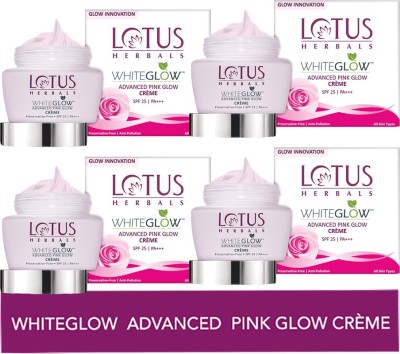 LOTUS Herbals Whiteglow Advanced Pink Glow Creme Spf 25 ( Pack of 4 ) ( 35gm * 4pc )  (140 g)