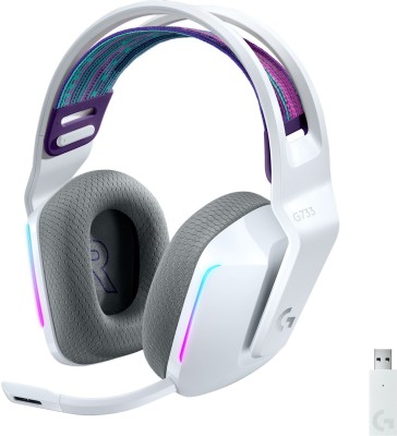 Logitech G733 LIGHTSPEED RGB Bluetooth Gaming Headset(White, On the Ear)