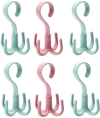 QinPin ShreeJee 360° Rotating Tie,Scarf and Belt Hanger Hook for Closet Organizer117 Closet Organizer