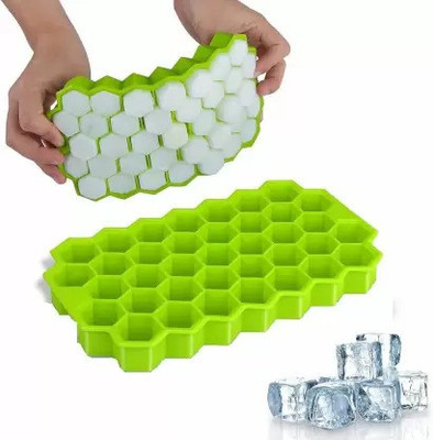 PREETENCY Pack-1 Silicone Ice Mold Premium Ice Cube Moulds Maker 37 Cavity Multicolor Silicone Ice Cube Tray(Pack of1)