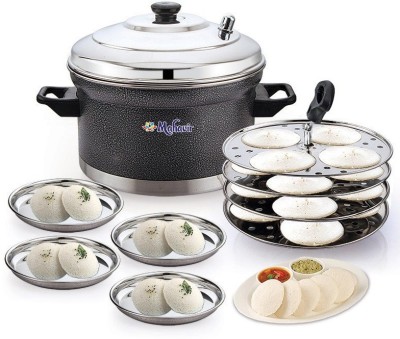 MAHAVIR Stainless Steel Idly Maker,Induction and Gas Stove Compatible (16 Idlies)4Plates Induction & Standard Idli Maker(4 Plates , 16 Idlis )